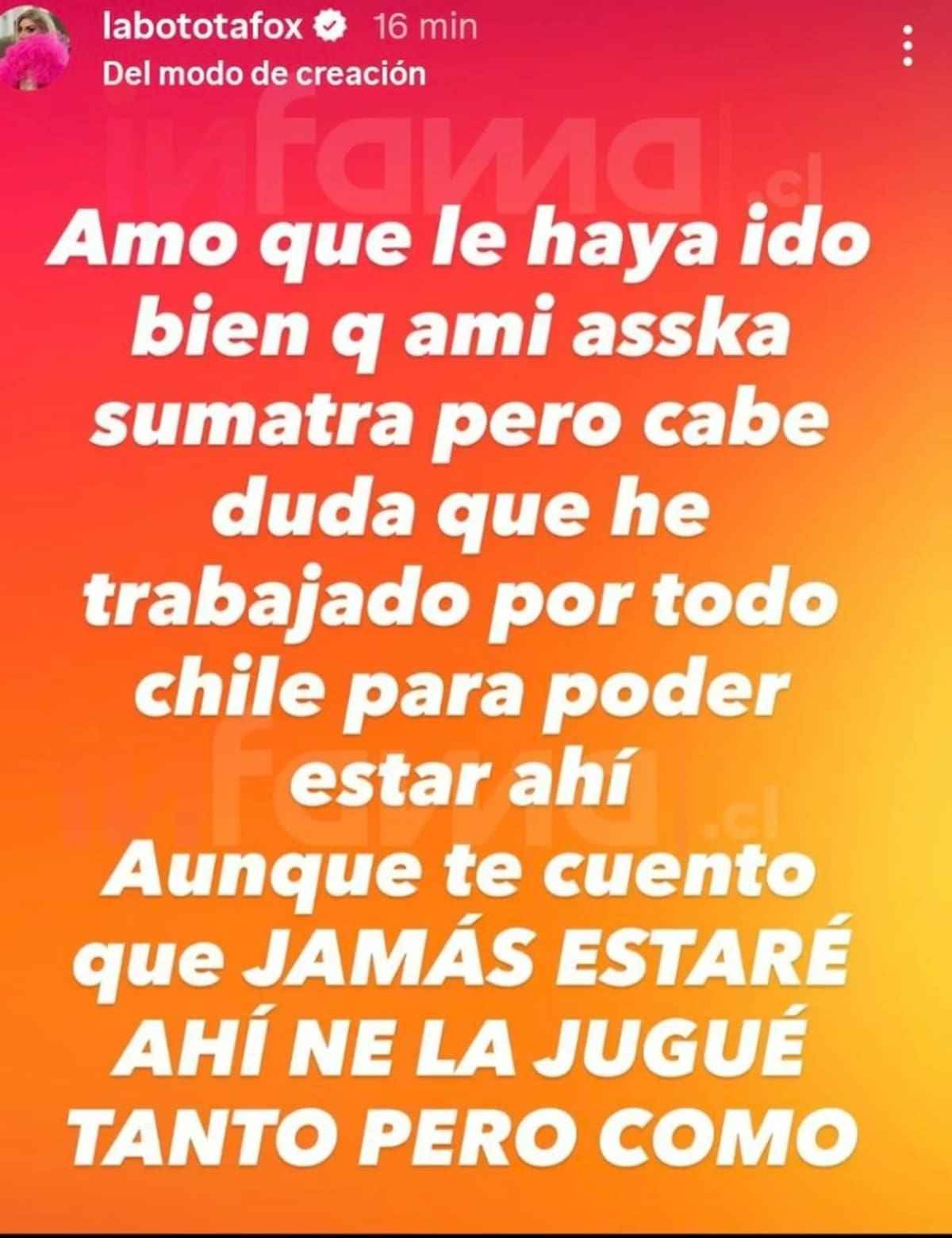 La comediante se lanzó contra Asskha Sumathra.