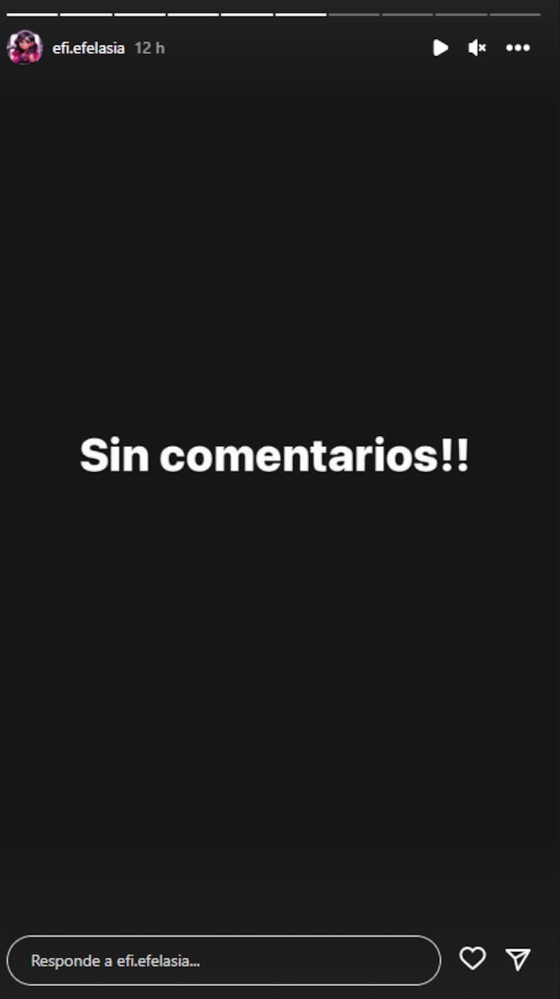 Camila Capelli en sus historias de Instagram.