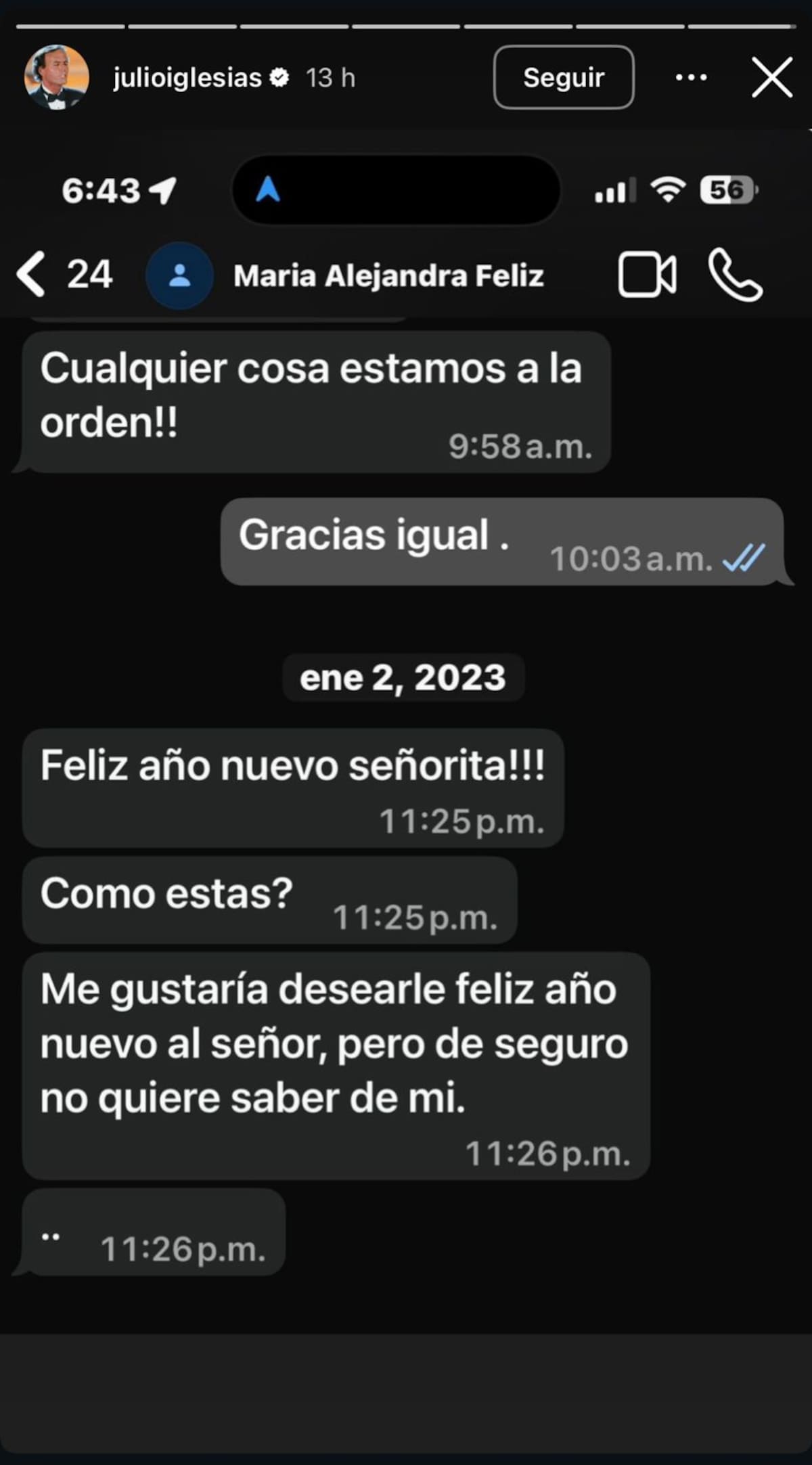 La defensa del artista tras problemas con Fiscalía.
Foto: Instagram @julioiglesias