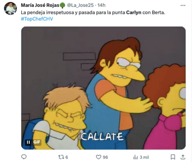 Críticas que recibió Carlyn Romero en X.