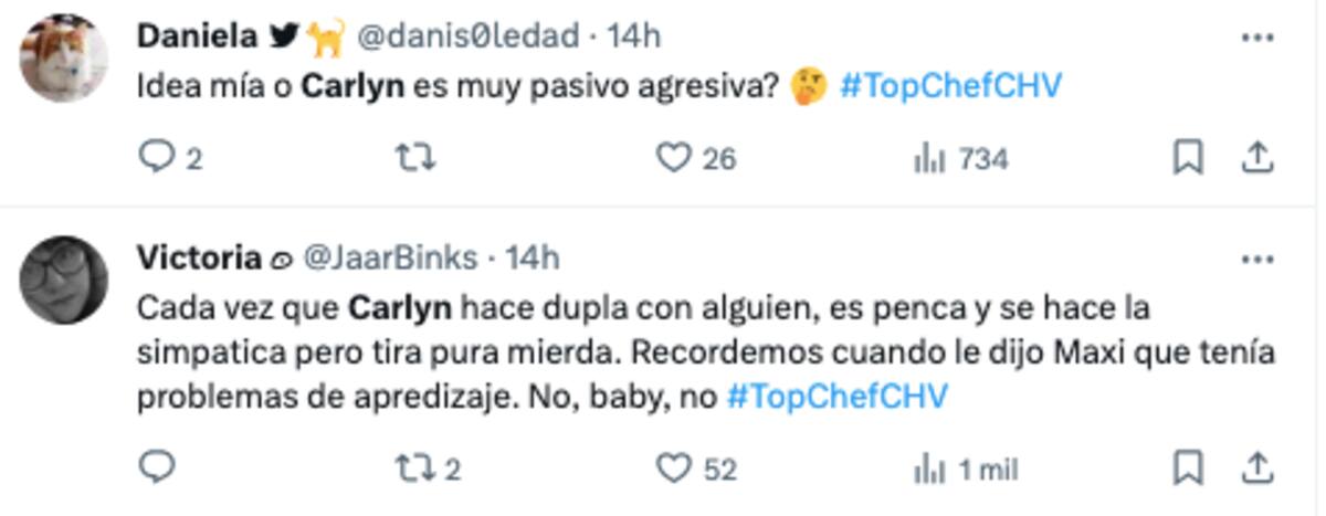 Críticas hacia Carlyn Romero.
