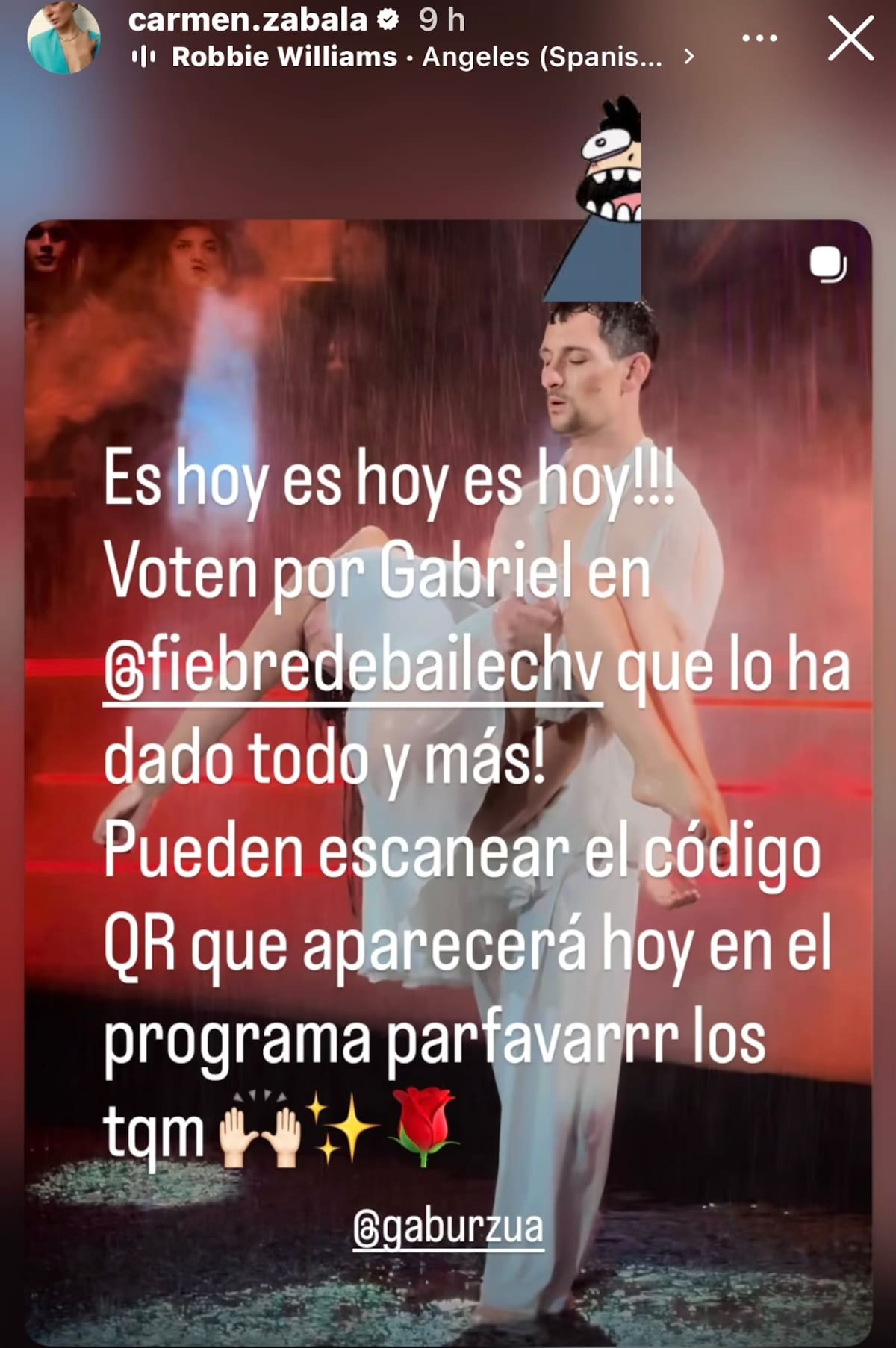 El mensaje de la actriz a su expareja, Gabriel Urzúa, por la final de Fiebre de Baile.