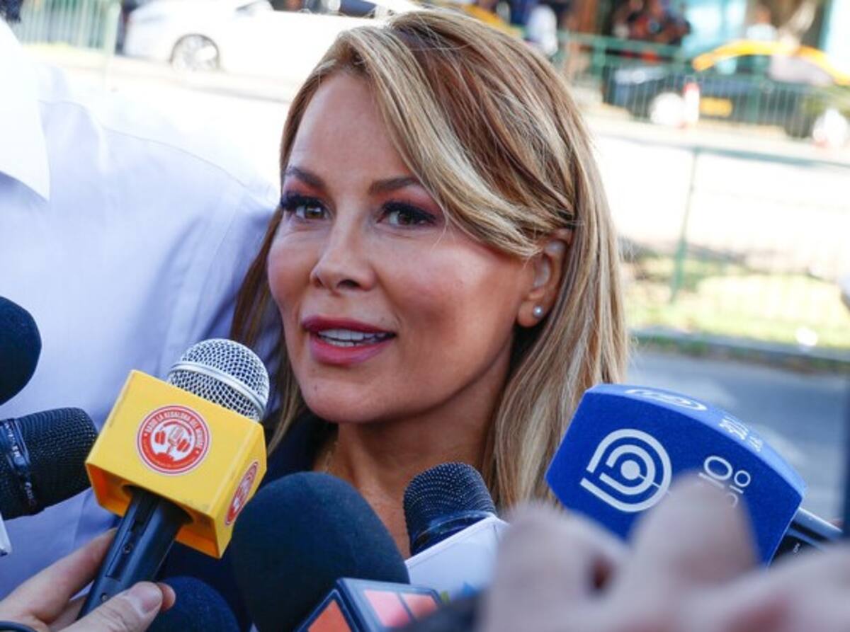 Cathy Barriga en su llegada a tribunales. Créditos: Aton