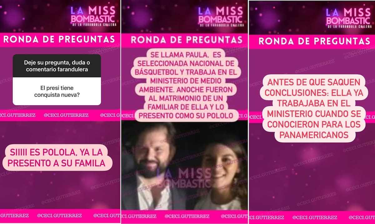 Cecilia Gutiérrez alertó sobre nuevo romance de Gabriel Boric. Créditos: Instagram