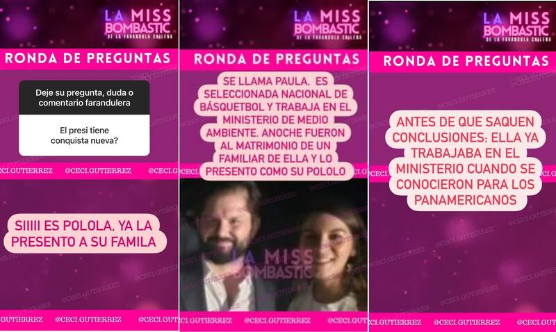 Cecilia Gutiérrez alertó sobre nuevo romance de Gabriel Boric. Créditos: Instagram