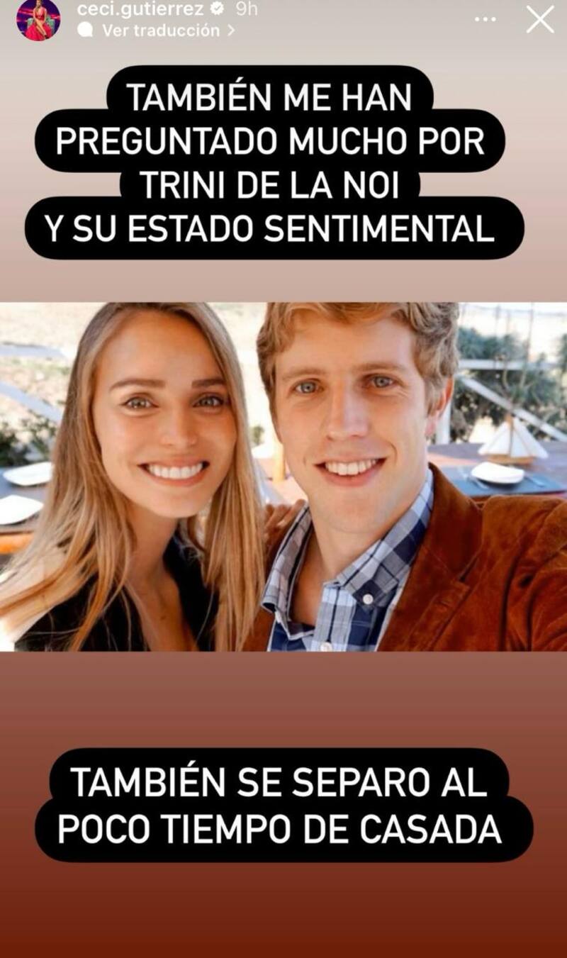 Cecilia Gutiérrez reveló quiebre entre Trinidad de la Noi y Cristóbal González.