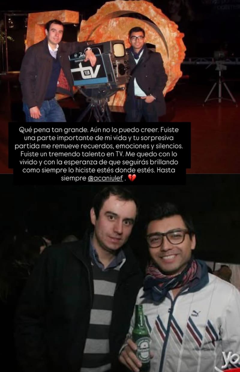 El periodista despidió a su expareja, Andrés Caniulef.