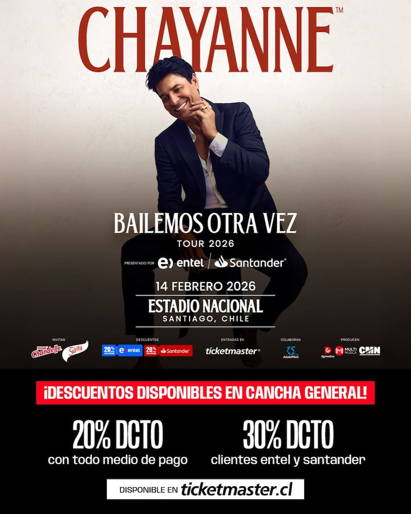 Descuento en entradas para su concierto en el Estadio Nacional.