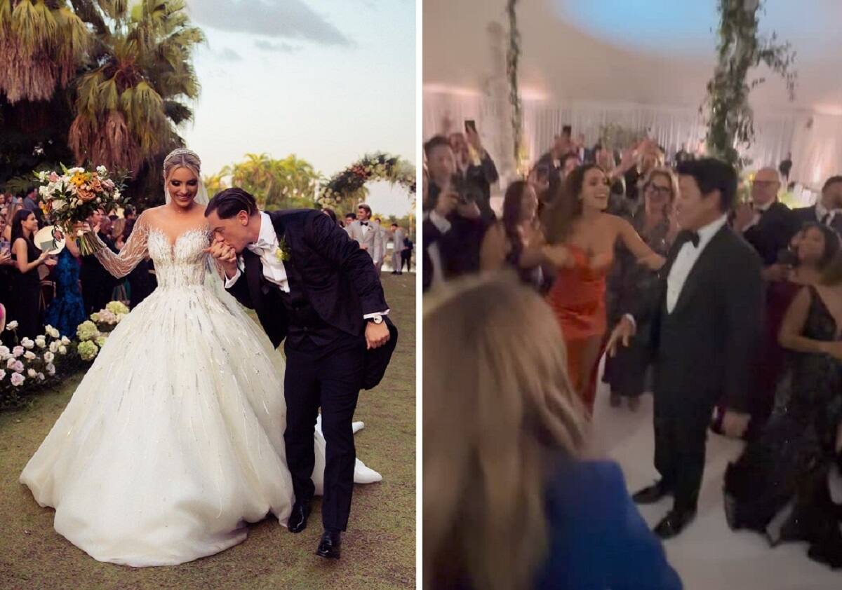 Chayanne en la boda de Lele Pons y Guaynaa - Créditos: Instagram