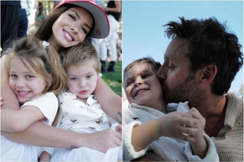 China Suárez y Benjamín Vicuña junto a sus hijos. Foto: Instagram.
