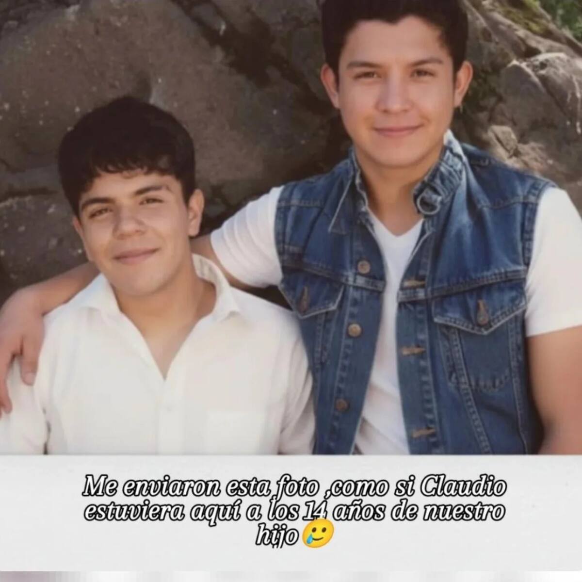 Junto a su hijo Lukas, según la IA. Foto: Instagram.