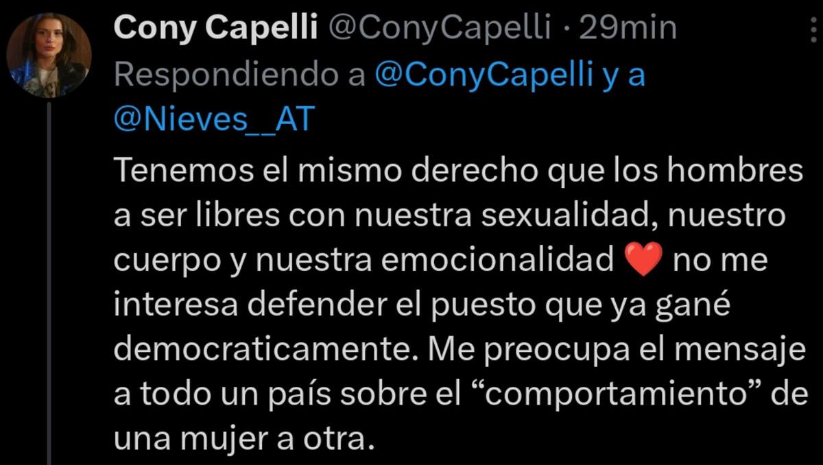 respondió a Romina por X.