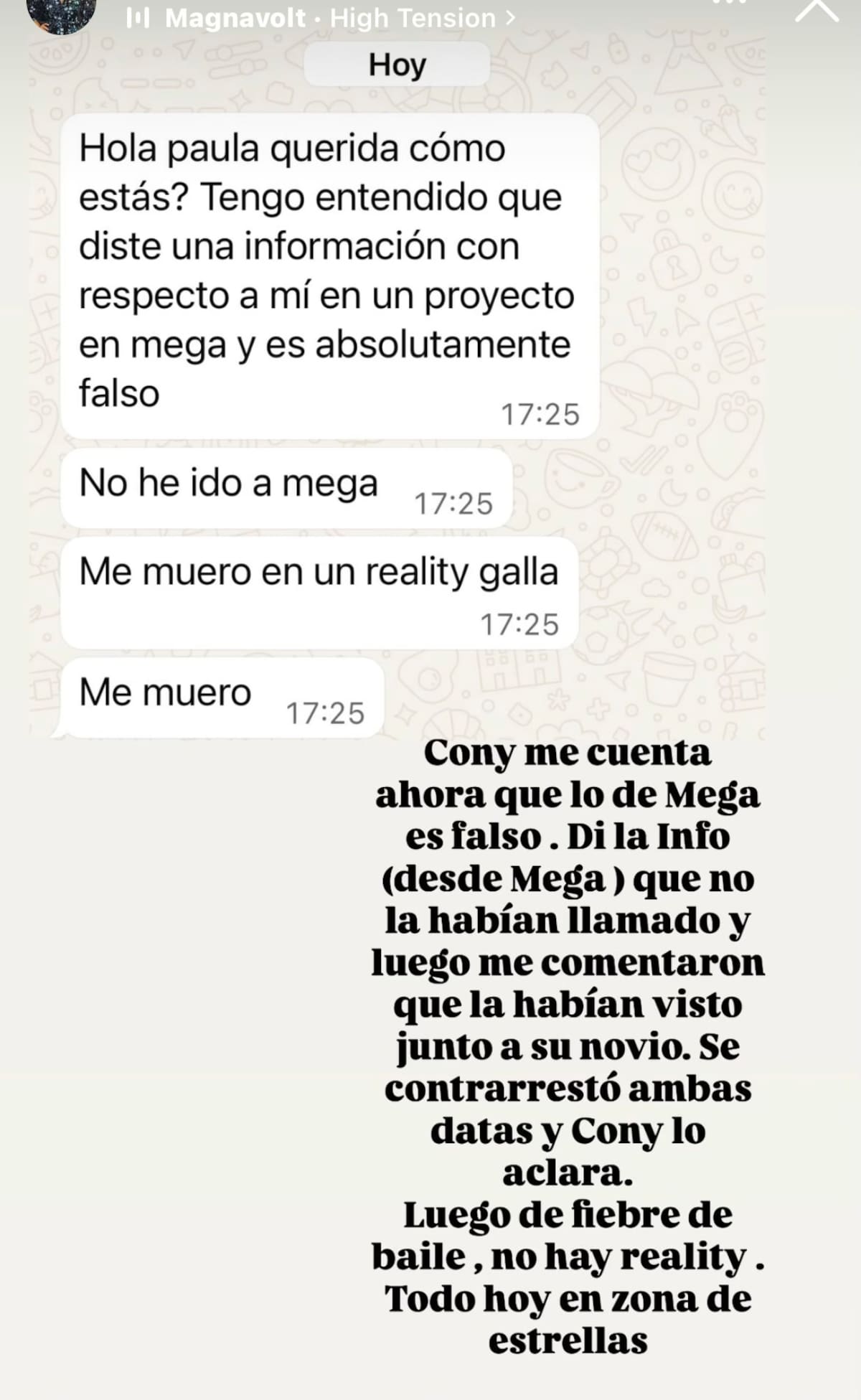 La influencer conversó con Paula Escobar. (Captura: Paula Escobar)