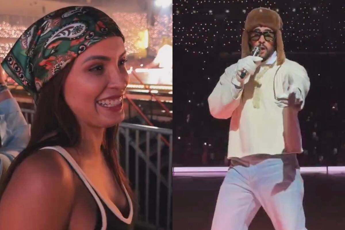 La bailarina protagonizó coqueto momento con el cantante.