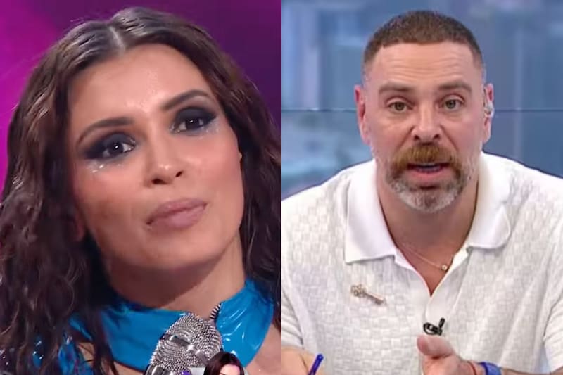 La bailarina respondió al comentario del conductor de Mega.