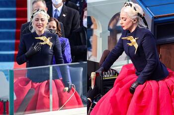 Lady Gaga usó un vestido blindado para la toma de posesión de Joe Biden