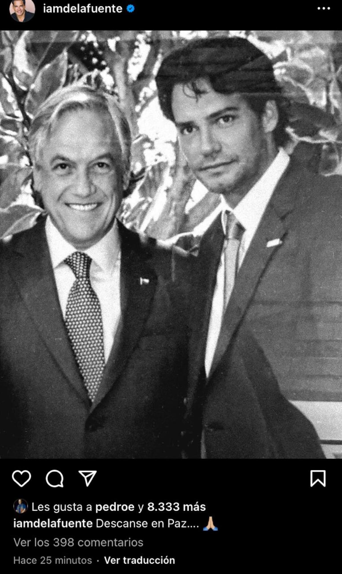 Cristián de la Fuente en sus redes sociales.