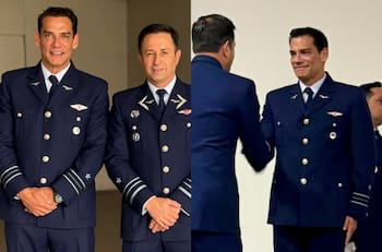 Cristián de la Fuente muestra orgulloso su ascenso en la Fuerza Aérea y se luce con su nueva pareja