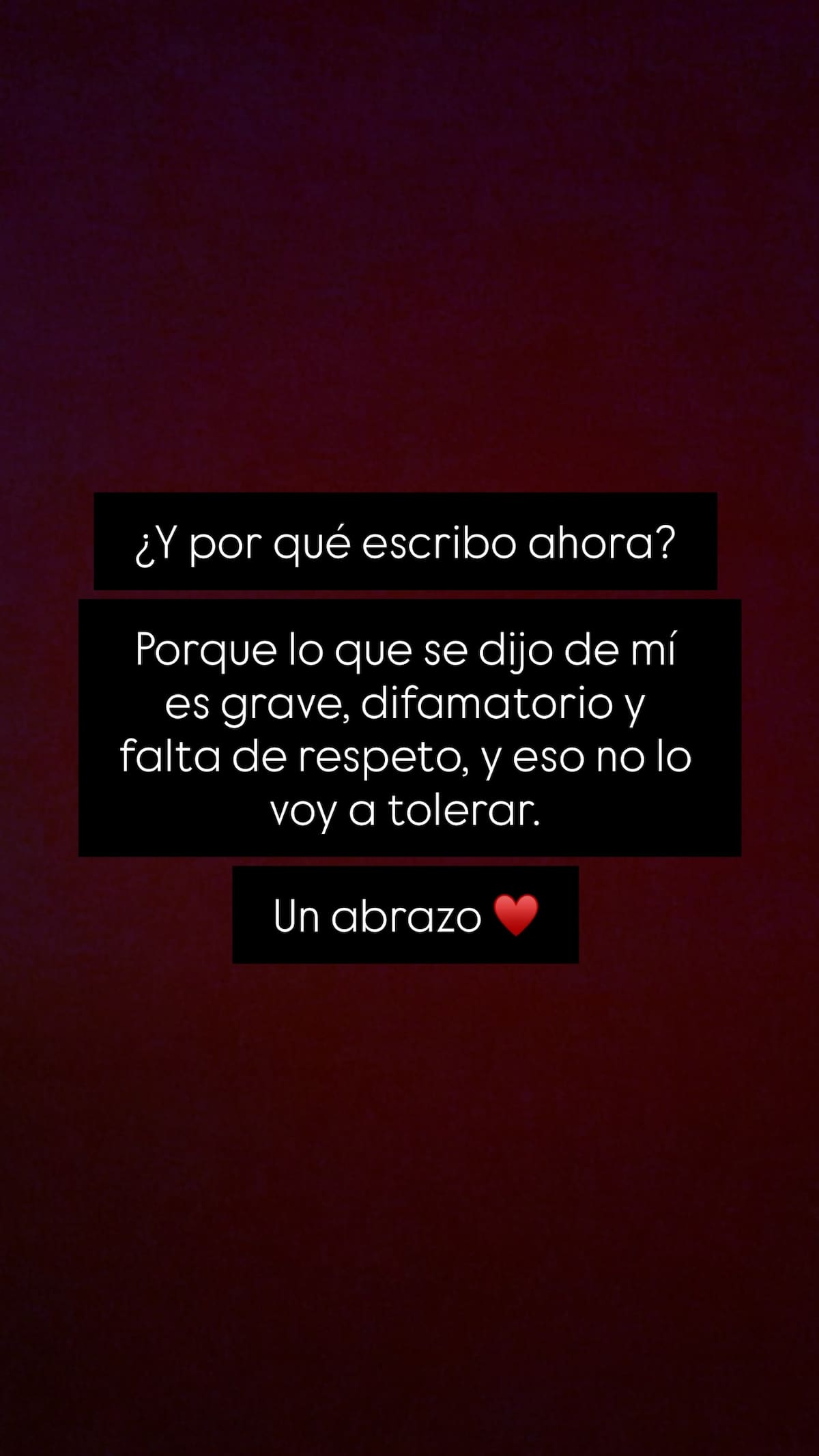 desmiente a Fran GH. Foto: Instagram.