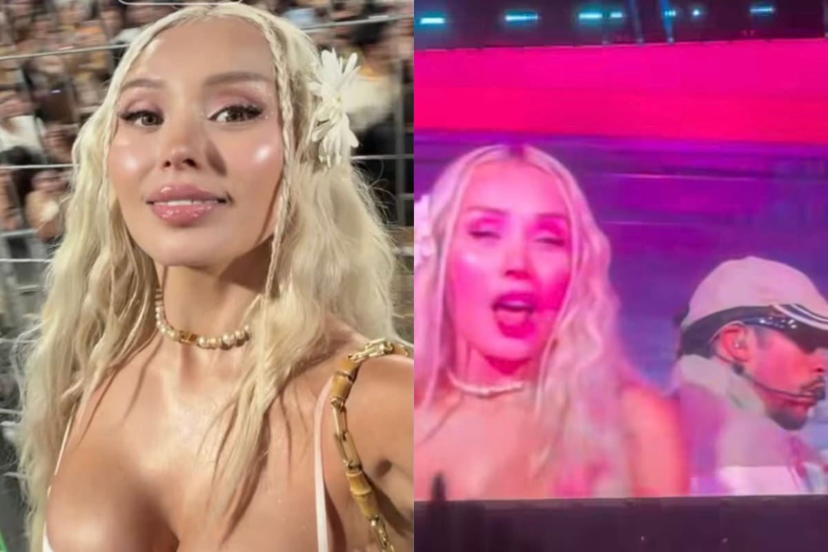 La modelo estuvo en La Casita de Bad Bunny.