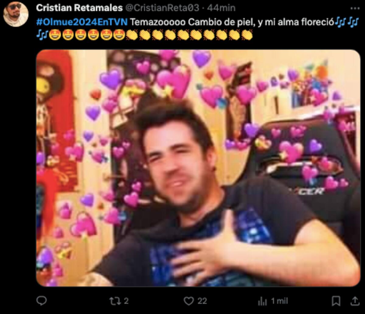 Uno de los memes por la presentación de Denise Rosenthal en el Patagual.