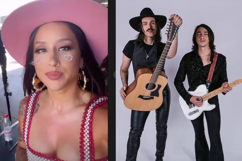 Denise Rossenthal y Plumas La cantante realizó una especial participación en el show del dúo - Créditos: Instagram