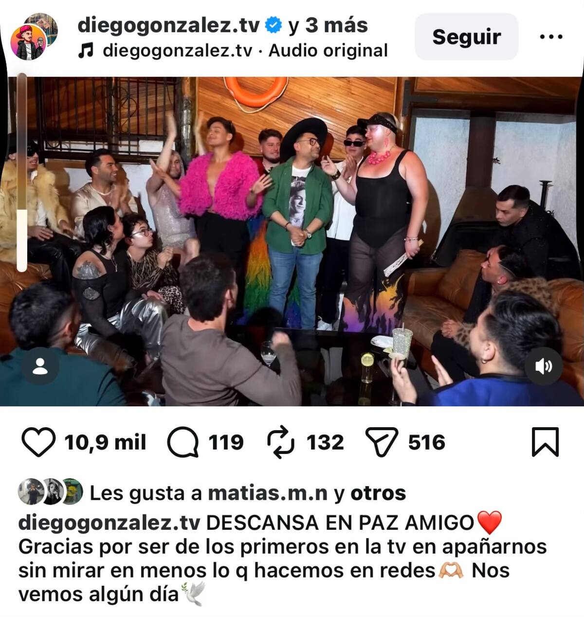 El periodista lamentó la partida de Andrés Caniulef.