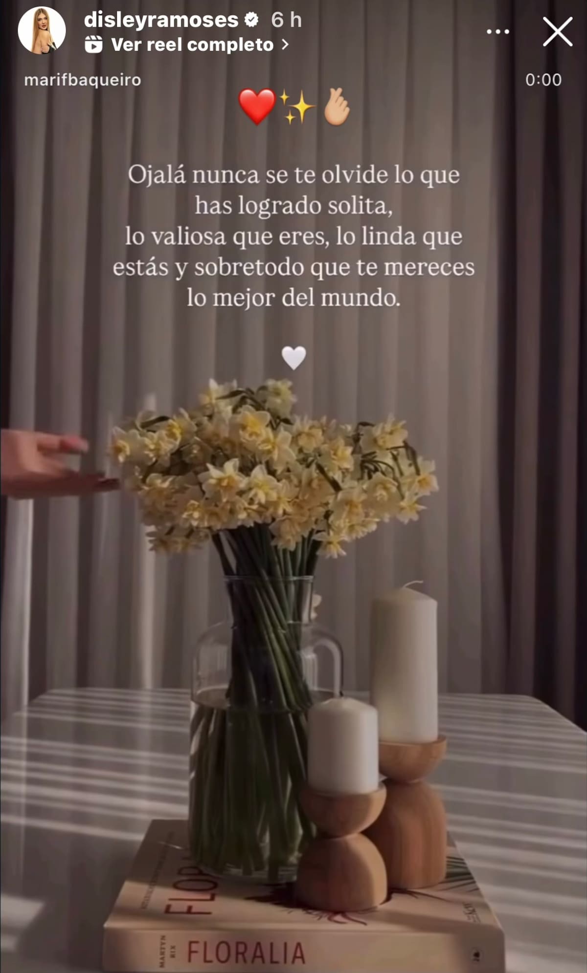 La influencer compartió una enigmática publicación.