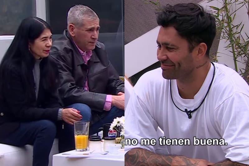 La pareja recibió la inesperada visita de los padre de la actriz.