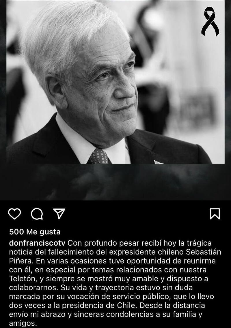 Don Francisco en sus redes sociales.