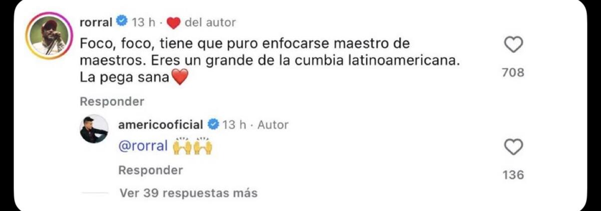 El músico defendió a Américo.
