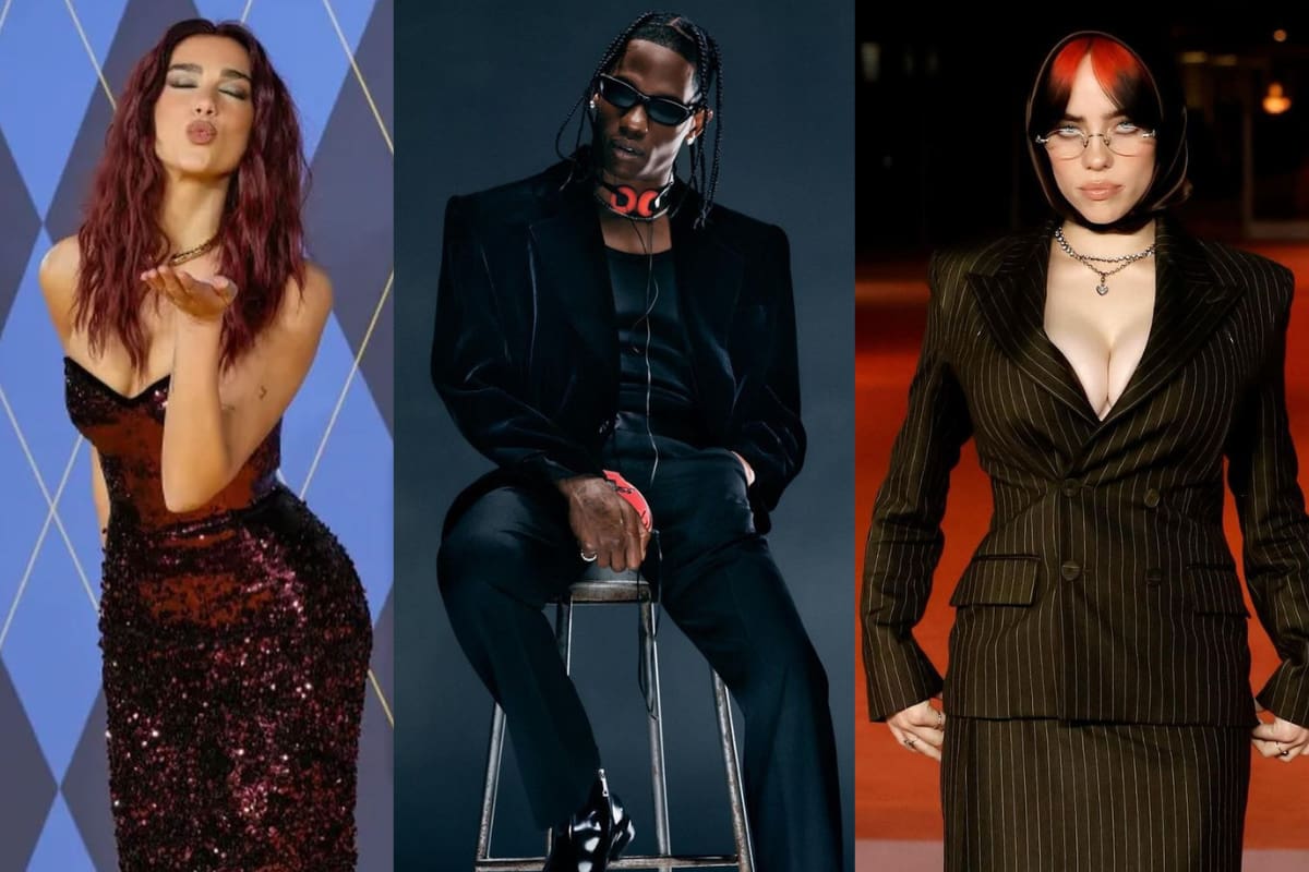 Dua Lipa, Travis Scott y Billie Eilish, son algunos de los artistas que se presentaran a los Premios Grammys 2024.
