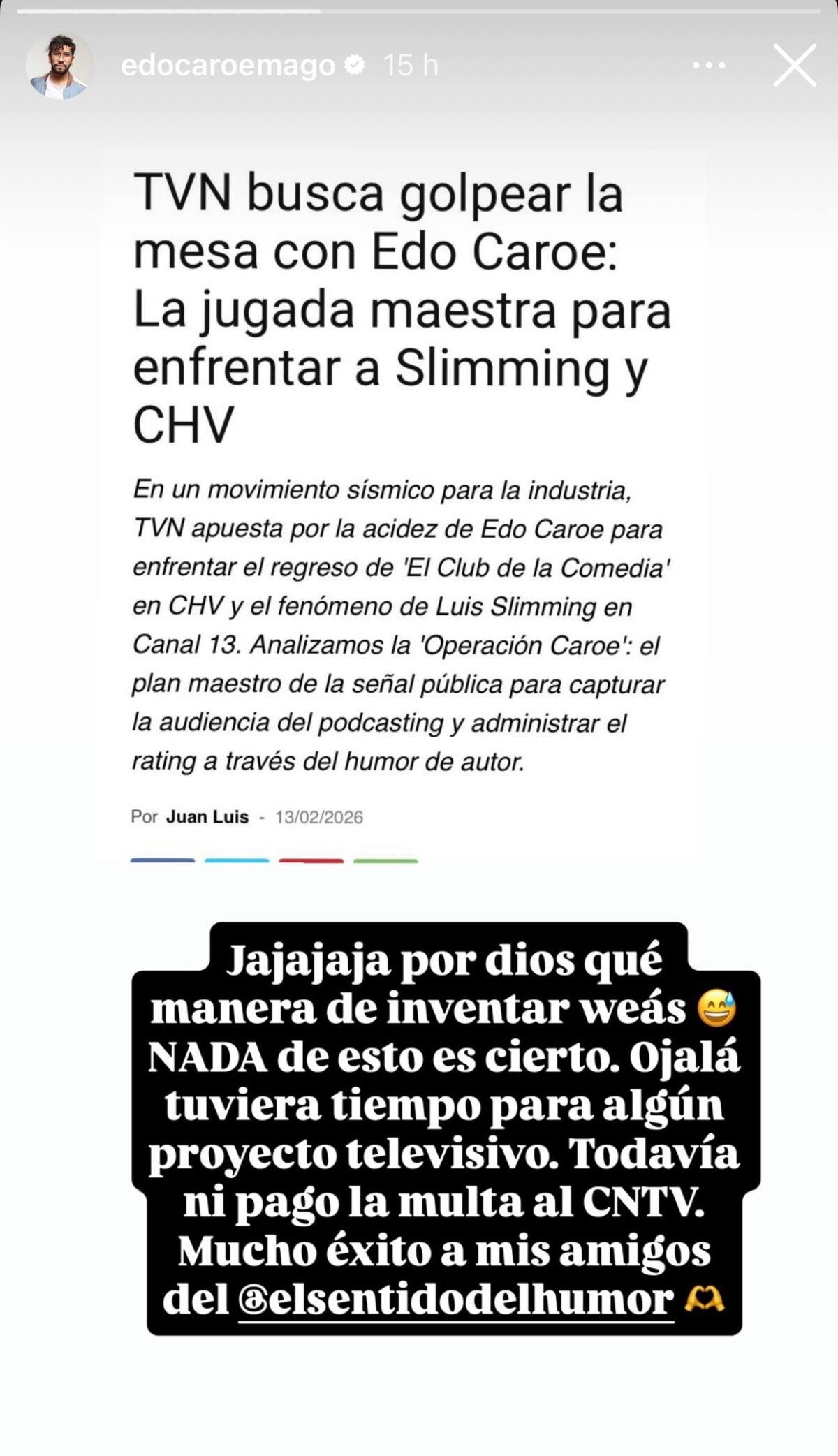 Respondió a la nota de El Filtrador. Foto: Captura