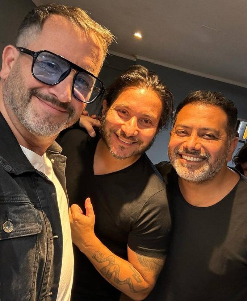 Eduardo Fuentes junto a Felipe Avello y Pedro Ruminot. Créditos: Instagram