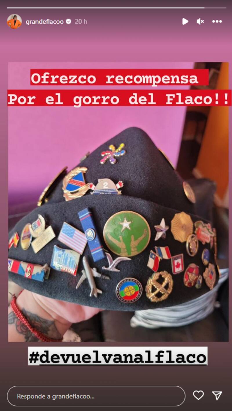 Paul Vásquez pidió ayuda a sus seguidores en Instagram para recuperar el gorro de su personaje, "El Flaco".