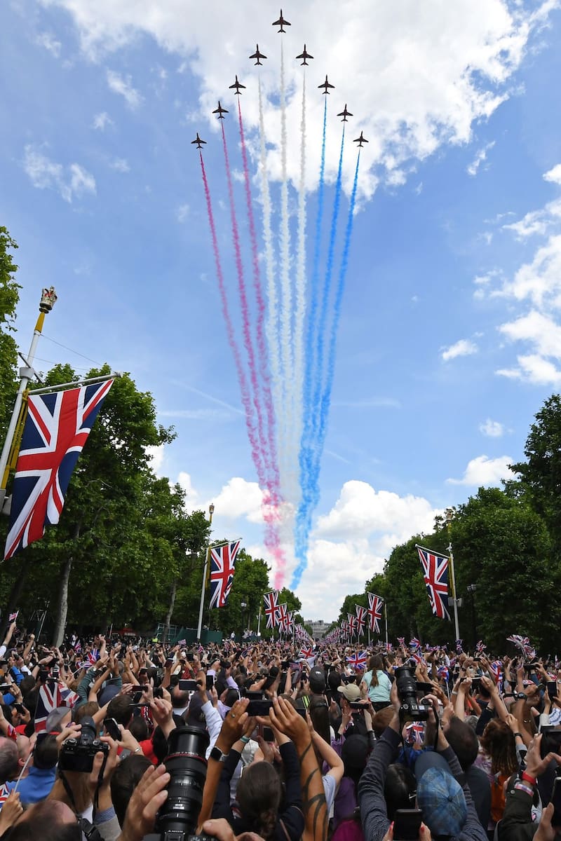 El espectáculo aéreo de la RAF en 2022 fue recortado por las condicioes climáticas.