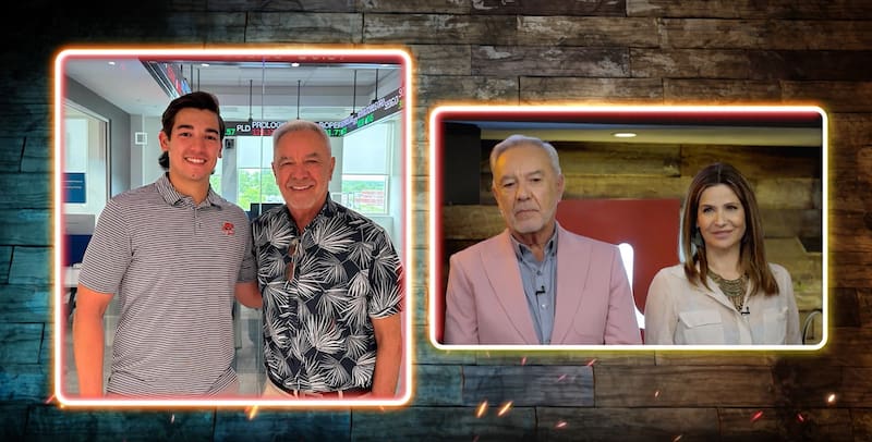 Eliseo Salazar junto a su hijo mayor.