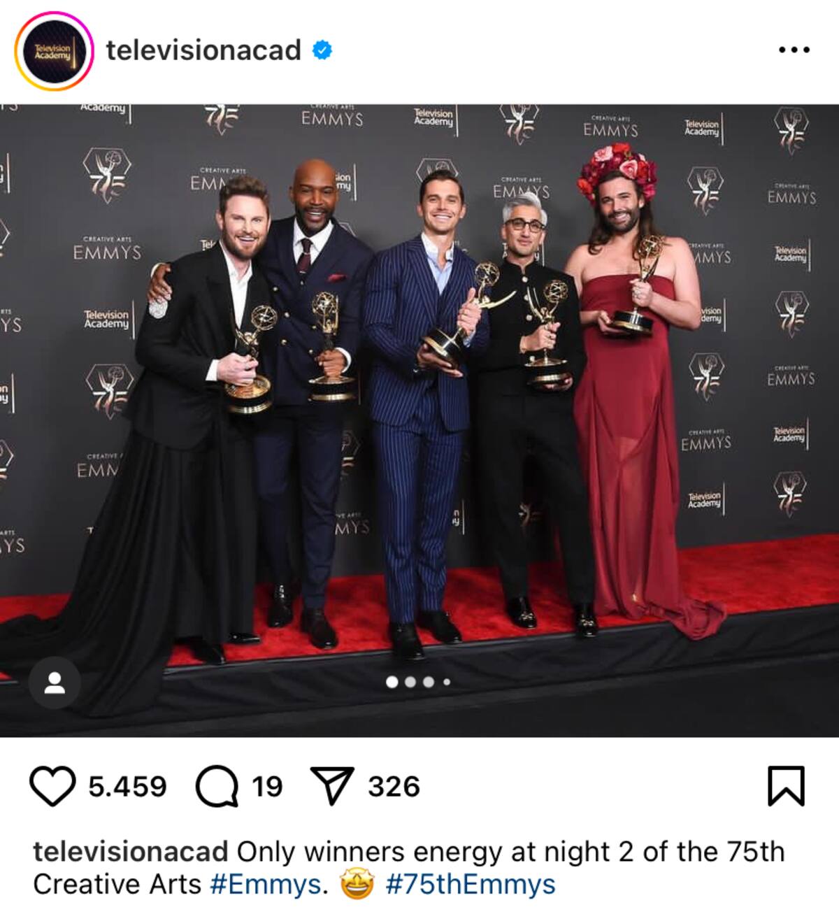 Recuerdo de los premios Emmy 2023, publicado por Television Academy