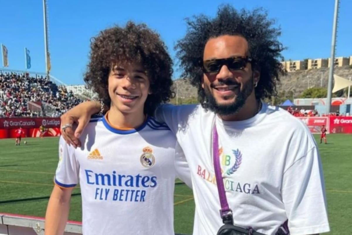 El hijo de Marcelo sacó aplausos imitando a CR7