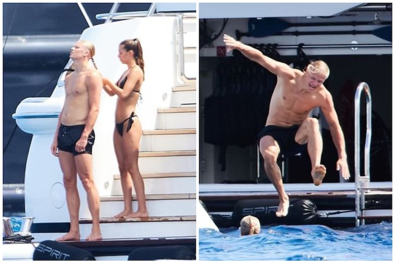 Erling e Isabel en un yate en el sur de Francia. Fotos: The Mirror