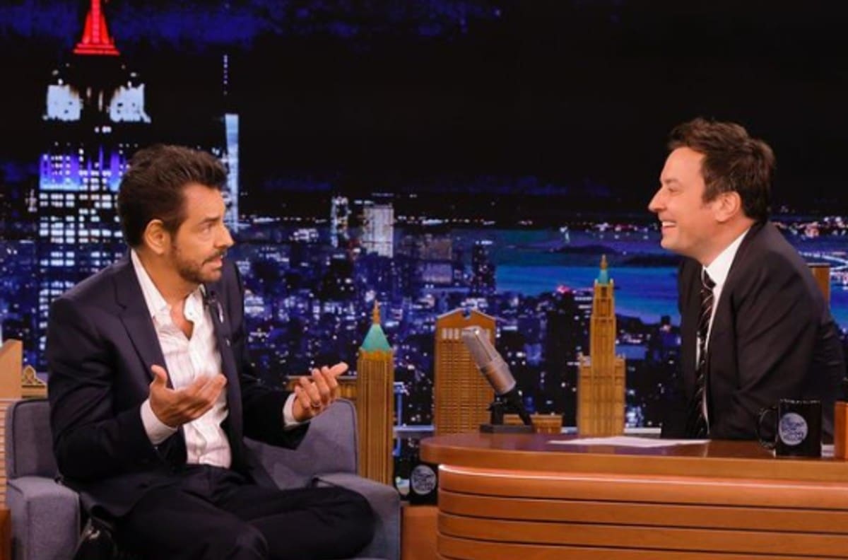 Nervioso, Eugenio Derbez se presentó en “The Tonight Show”