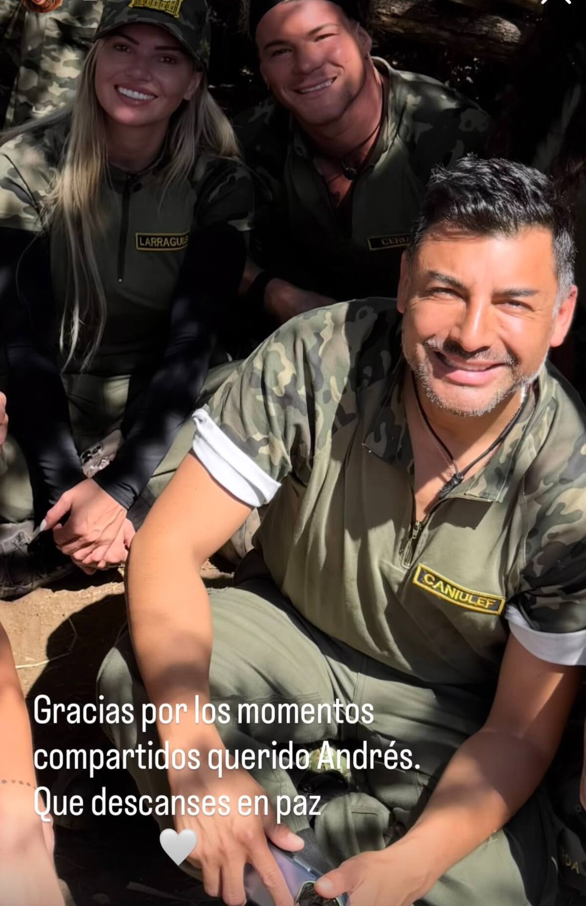 La modelo lamentó la partida de Andrés Caniulef.