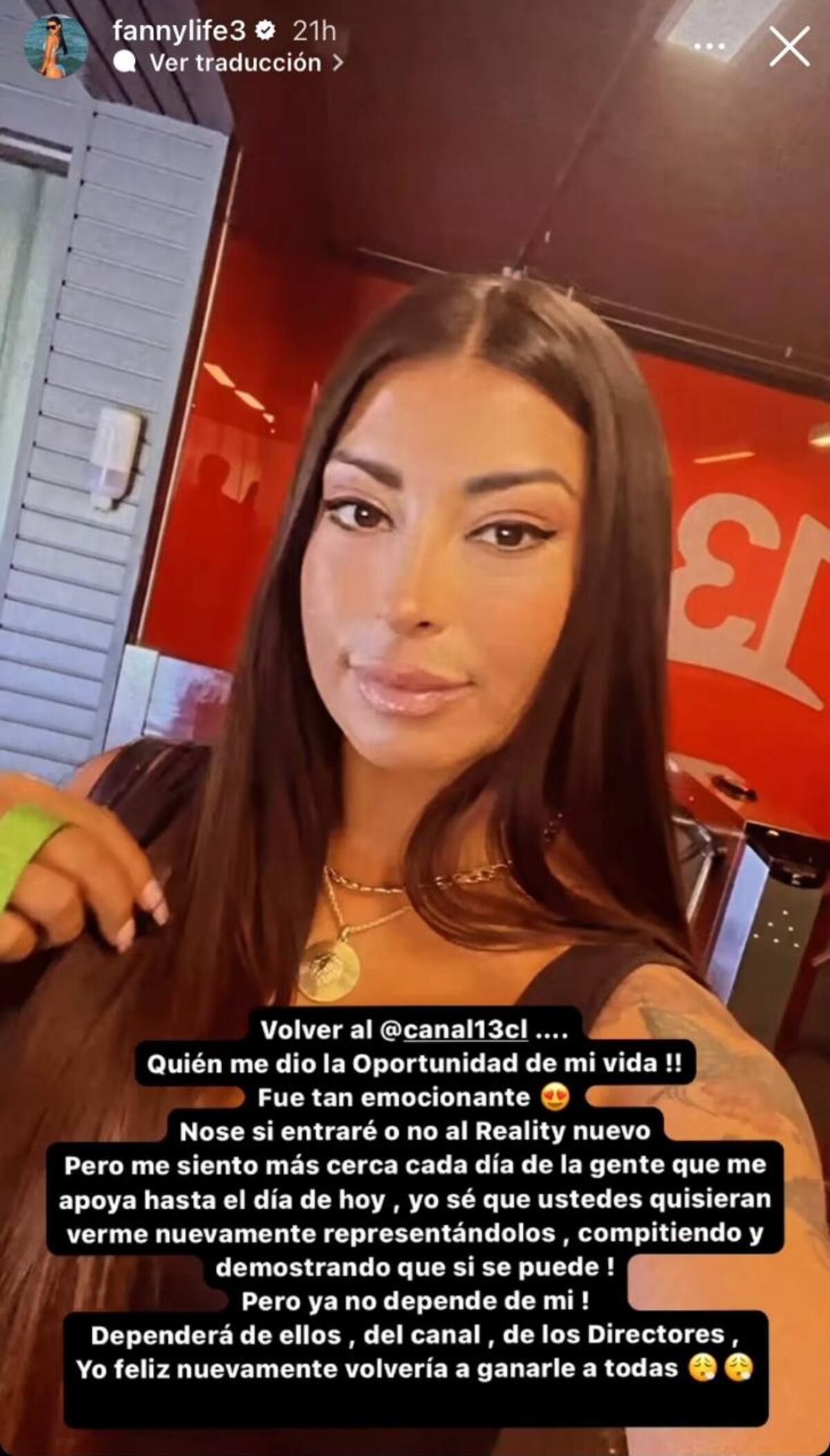 Fanny Cuevas habla sobre sus deseos de volver a los realities.
