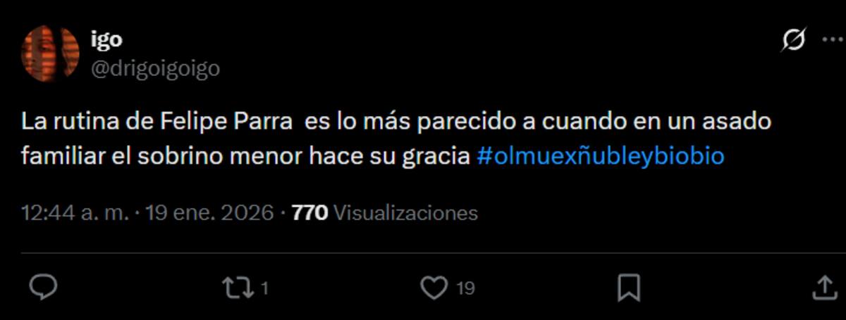 Reacciones de la rutina del imitador en el Patagual.