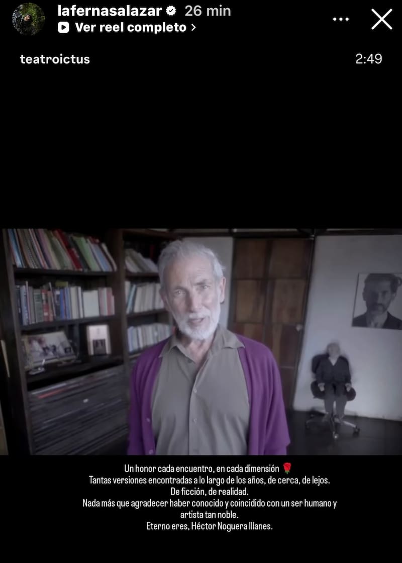 La actriz despidió a Tito Noguera.