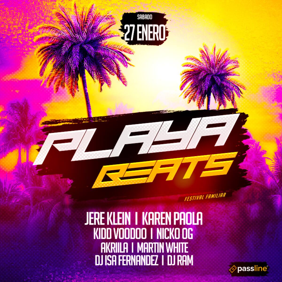 Festival Playa Beats estará lleno de artistas de la escena urbana. Se realizará en Coquimbo el 27 de enero del 2024.