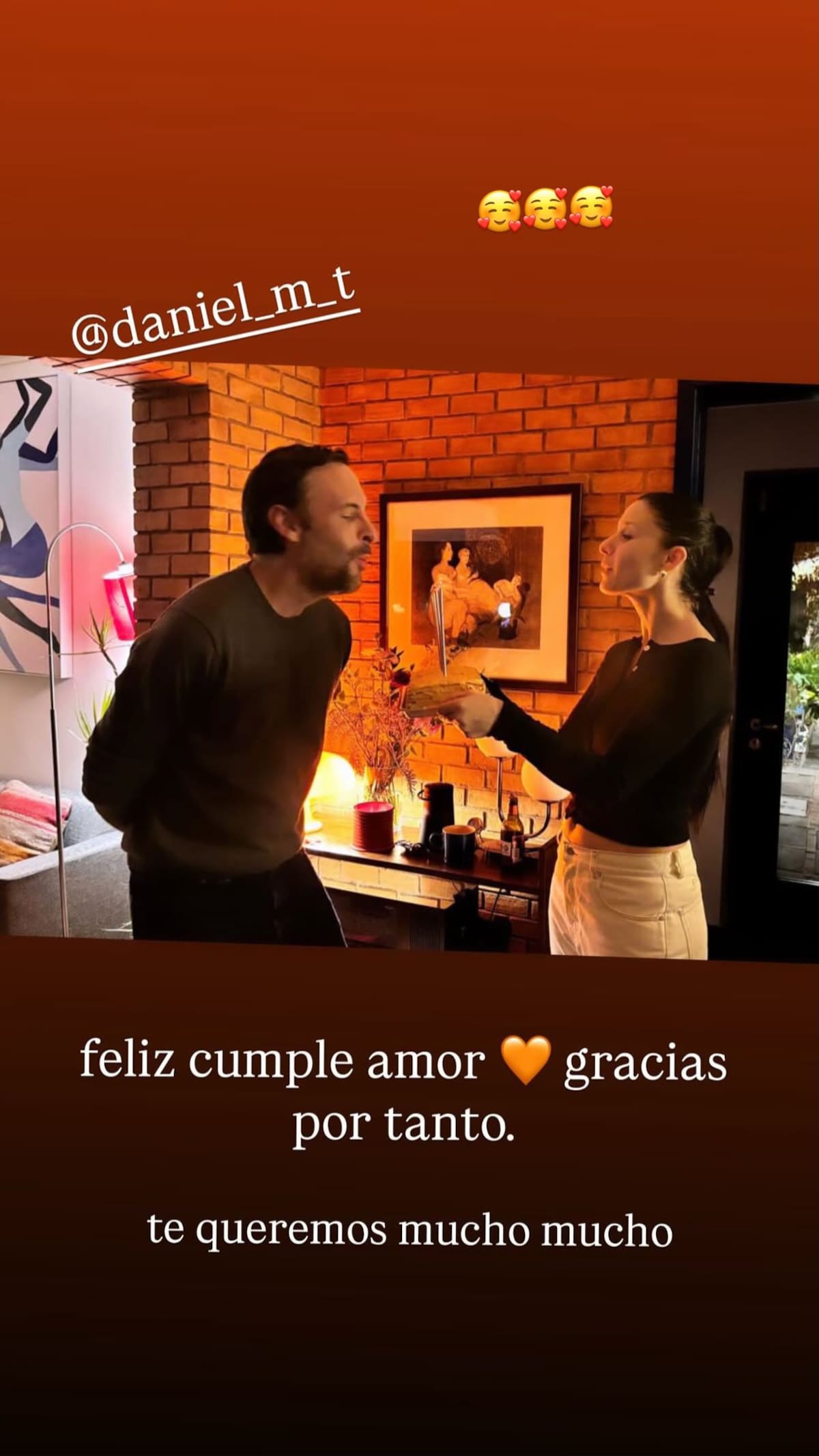 La cantante celebró el cumpleaños del periodista en sus redes sociales. Foto: Instagram.