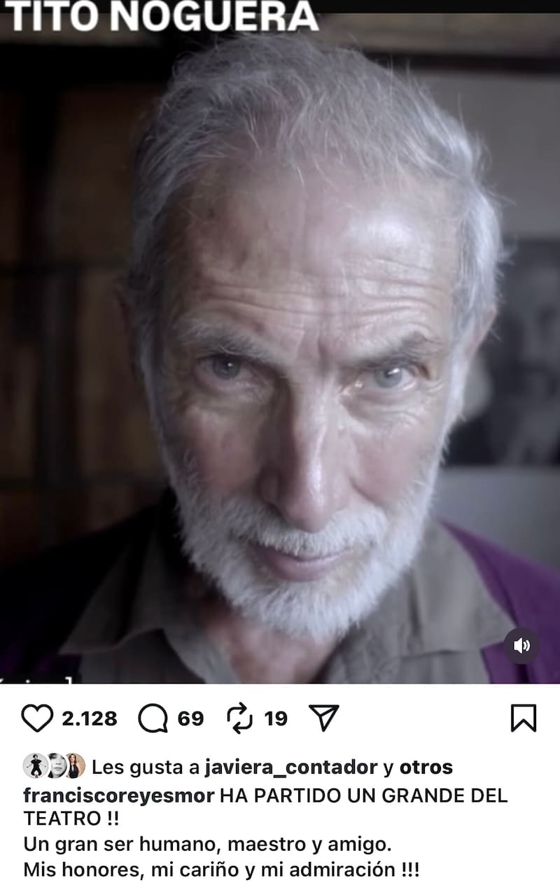 El actor despidió a Tito Noguera.