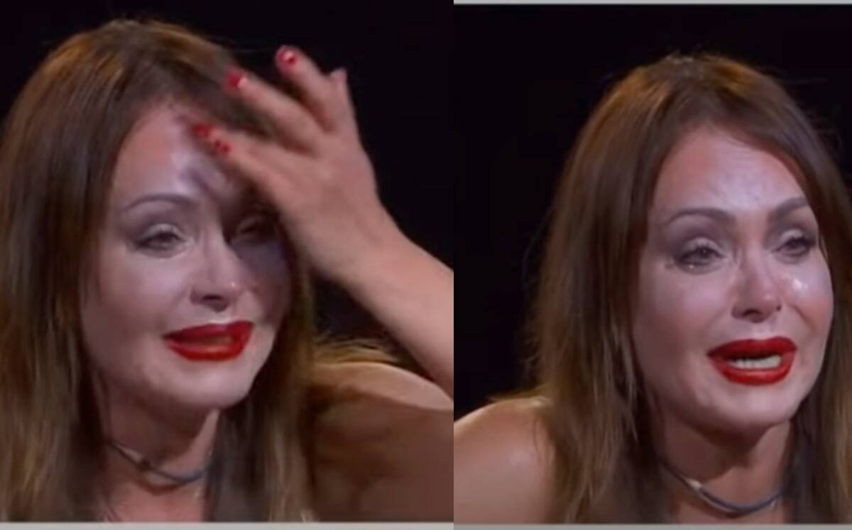 Gaby Spanic se conmovió al ver a su hijo en la videollamada. - Créditos: Youtube: Telemundo