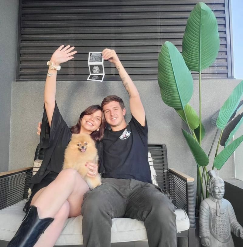 Gianpiero Sampieri y su esposa Valentina están esperando a su primer hijo.